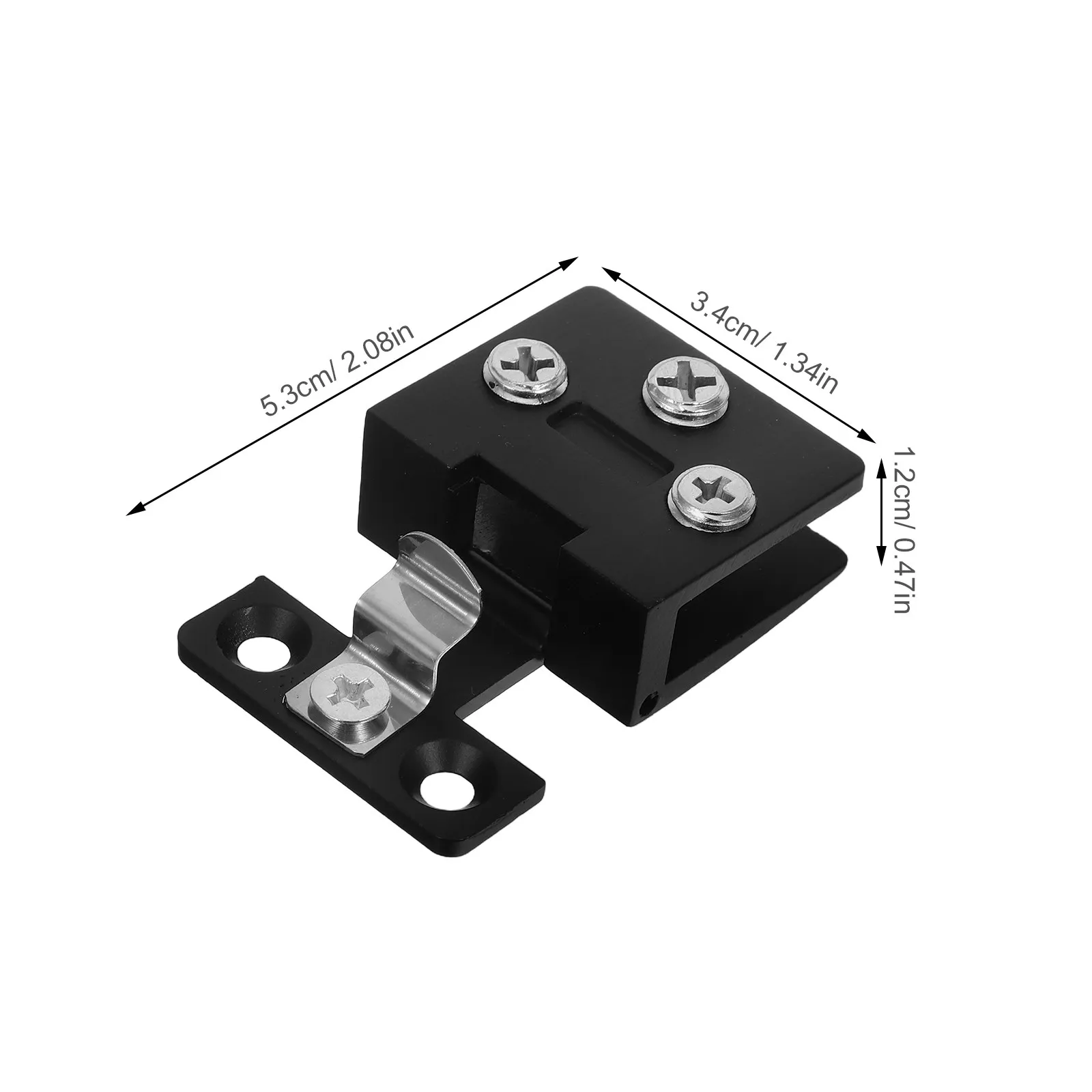 4Pcs Glass Door Hinges No Drilling Clamp for 3-8Mm Tempered Glass Cabinet Hinge Replacement Wine Cabinet Bathroom Shower