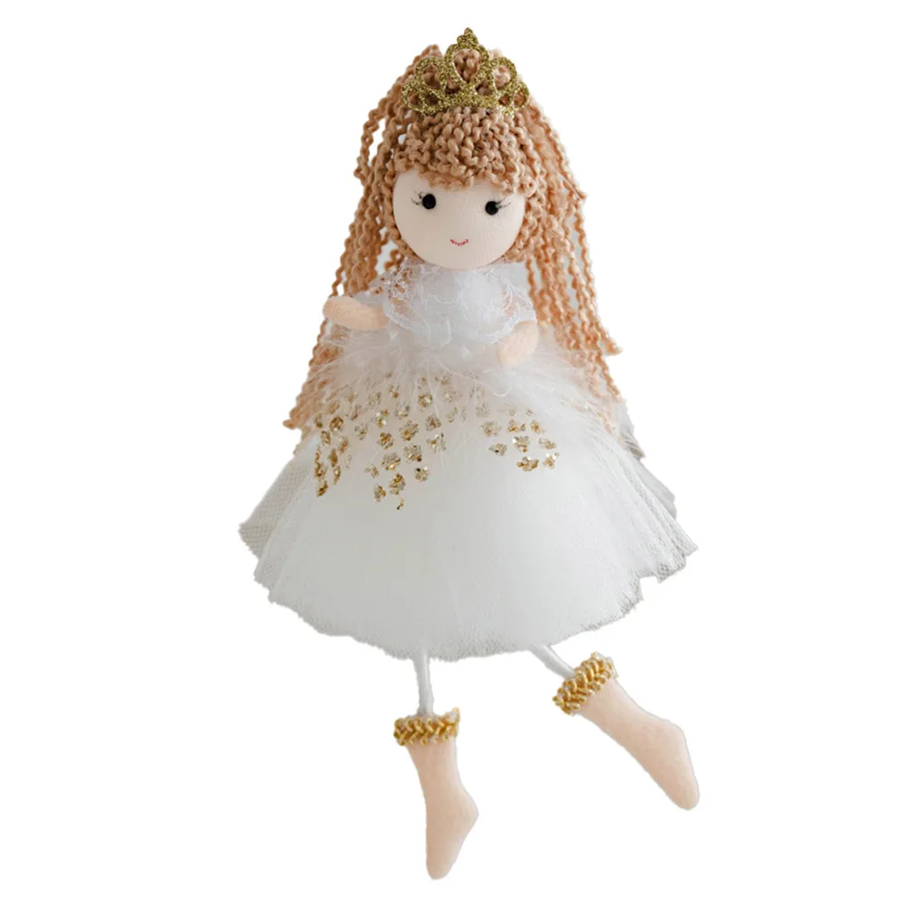 Soft And Pliable Wings Christmas Angel Doll Angel Girl Ornament Cloth Wings Delicate Facial Expressions Easy To Hang