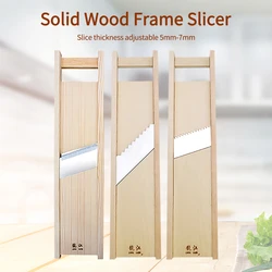 Solid Wood Frame Multifunctional Vegetable Chopper Potato Slicer Kitchen Tool Chopper Stainless Steel Vegetable Chopper