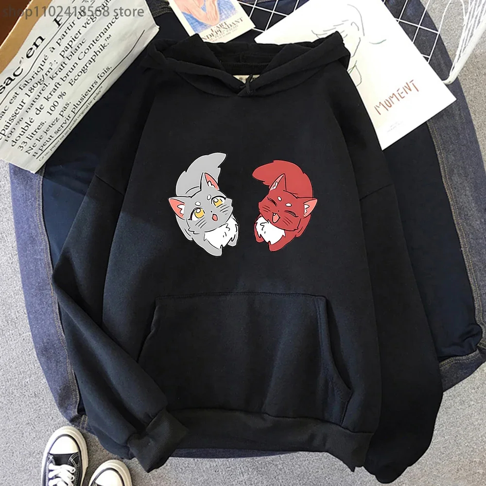 

Trash of The Counts Family Hoodies Women Kawaii Cartoon Cats Graphic Sweatshirt Men Korean Fashion Manga Pullovers Winter Tops