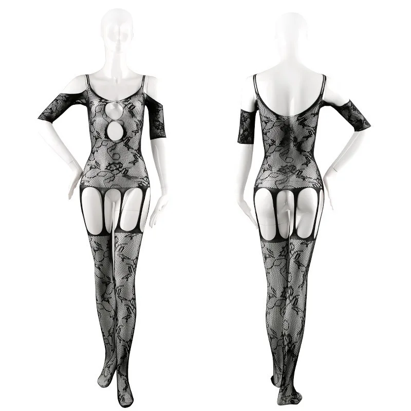 Sexy lingerie Open Bra Crotchless Bodystocking For Sex Lace Transparent Lingerie Plus Size Bodysuit Lenceria Mujer Erotic