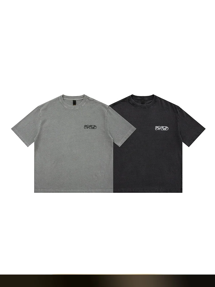 

NTED Летняя новинка: винтажная футболка с вырезами и надписями, в американском ретро-стиле, свободного кроя, для пар, повседневная, молодежная, с круглым вырезом.