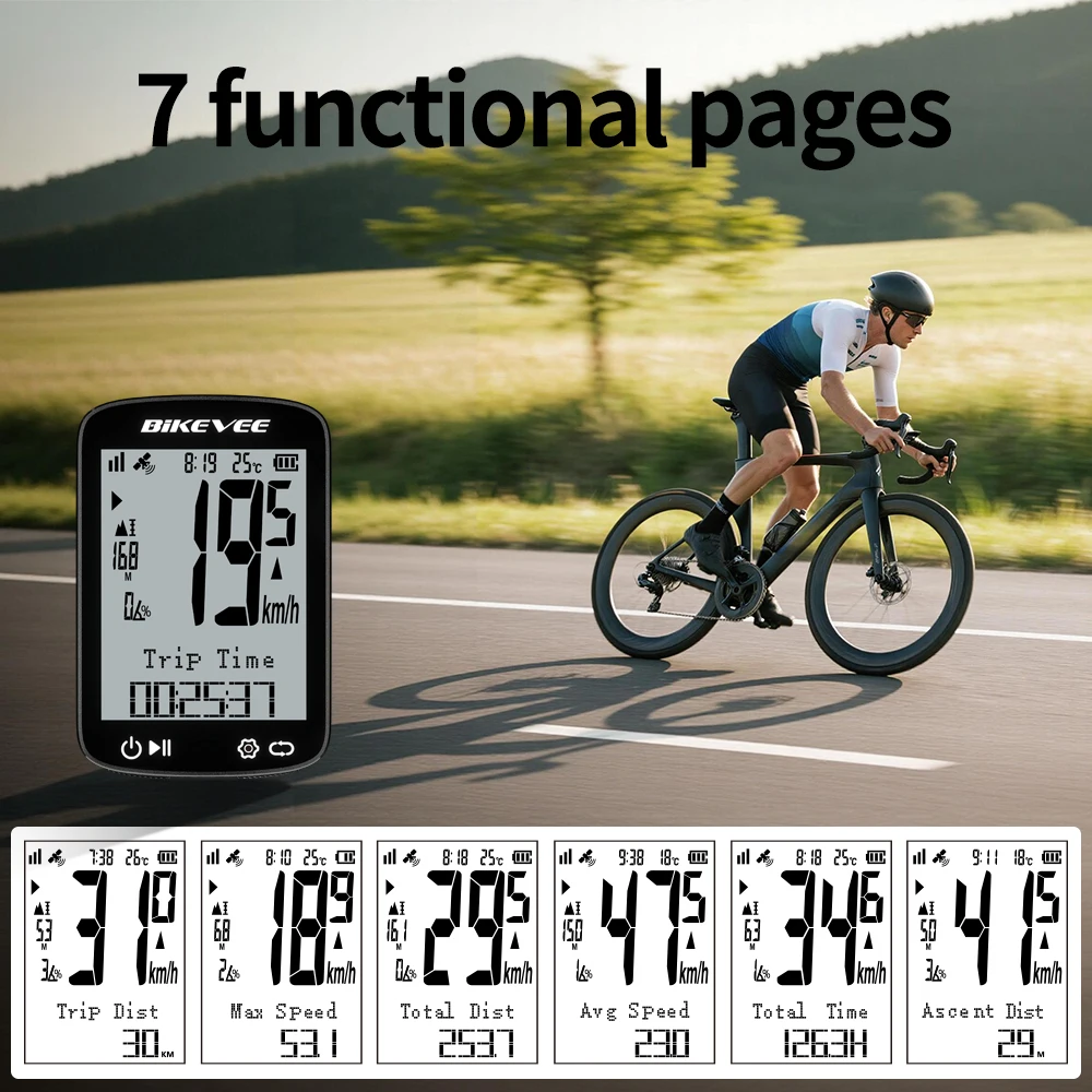 Fahrradzubehör Drahtloser GPS-Fahrradcomputer Radfahren Tachometer Kilometerzähler Imprägnieren Zyklus Ciclismo Kilometerzähler – Detail 3