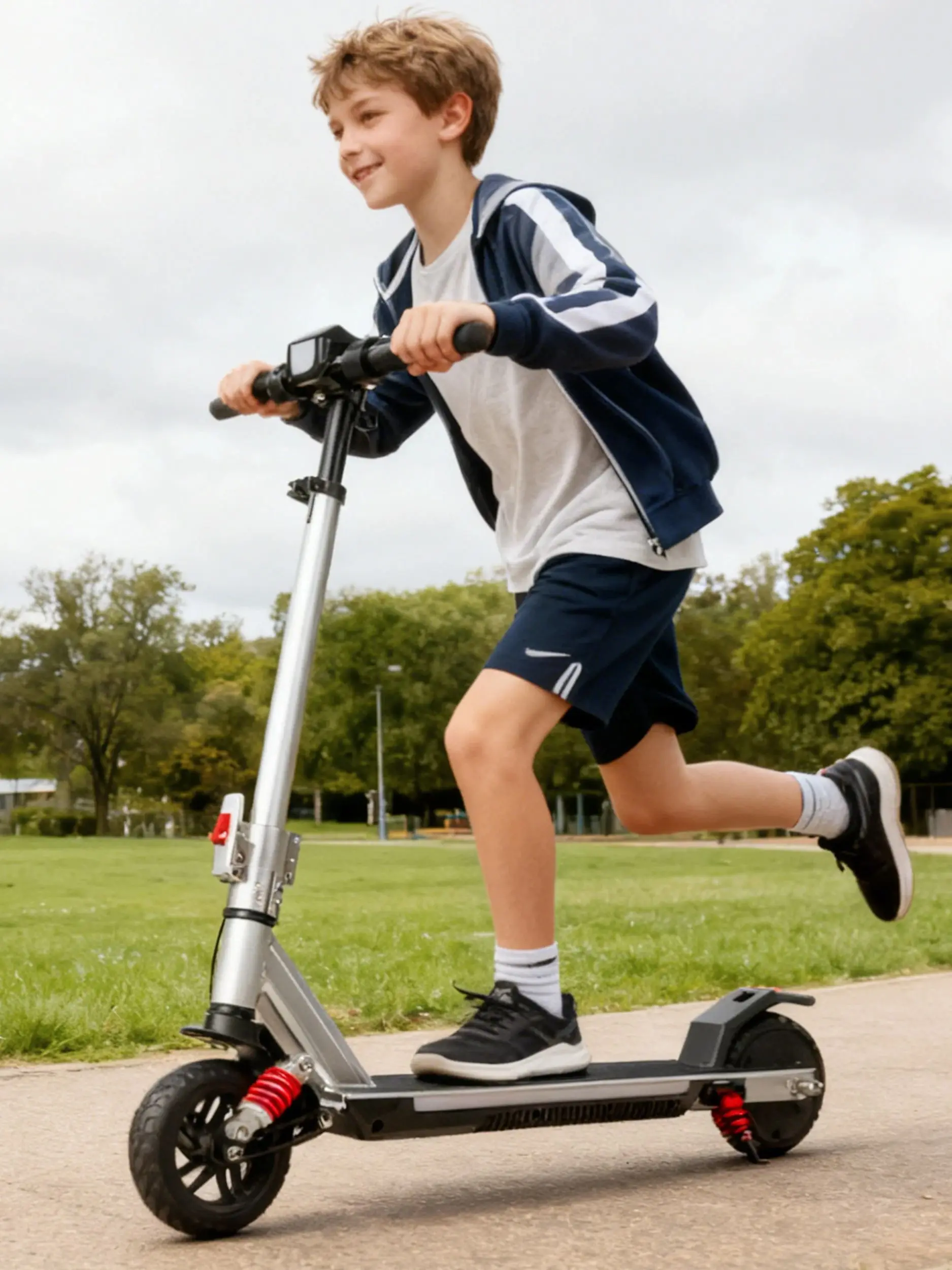 Vankel Kids 6,5-inch opvouwbare elektrische scooter met voorwielvering, 150W, 126Wh, voor jongens en meisjes - afbeelding 2