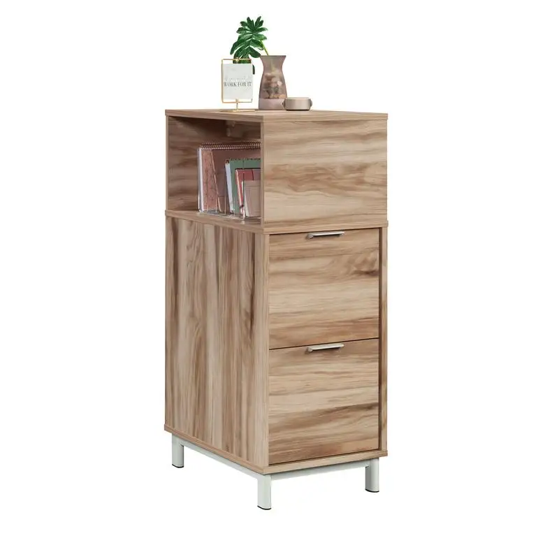 Acacia Wood File Tower Storage Unit, Multi-Shelf Organization Solution