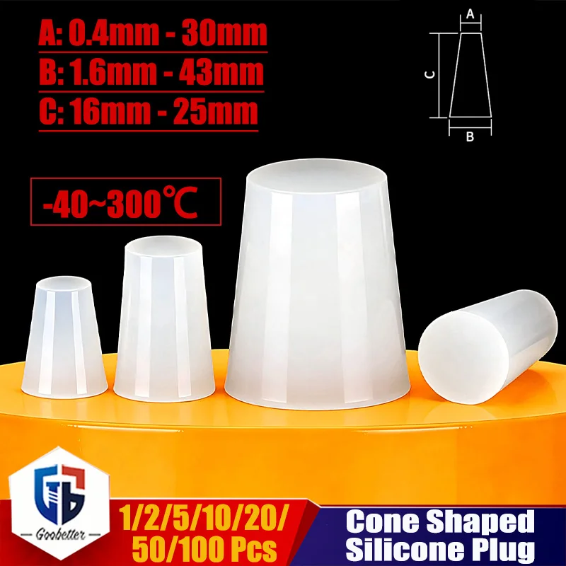 Solid Silicone Plug High Temperature Rubber Conical Stopper Sealing Plugs For Electroplating Spraying Baking Paint Masking Plug