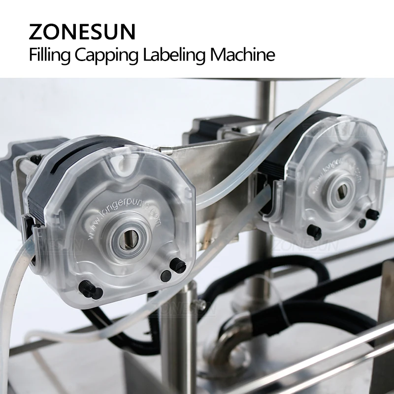 ZONESUN, полностью автоматический реагент, жидкий перистальтический насос, машина для наполнения и закупорки этикеток с производственной линией Unscramblers