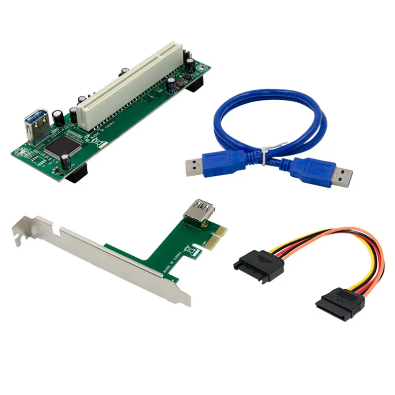 Stylish-High-Speed Interface Pcie X1 To PCI Adapter Expansion Card ST45 Desktop Pcie To PCI Converter With USB 3.0 Ports