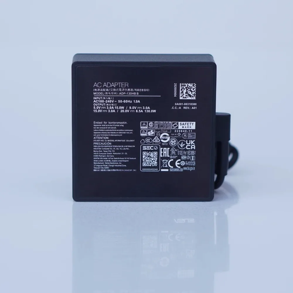 130W USB C PD Laptop Power Adapter For ASUS ROG Flow Z13 X13 X2023 RTX4060 ADP-130HBB, ZenBook 14 14X,20V 6.5A TYPE-Ccharger