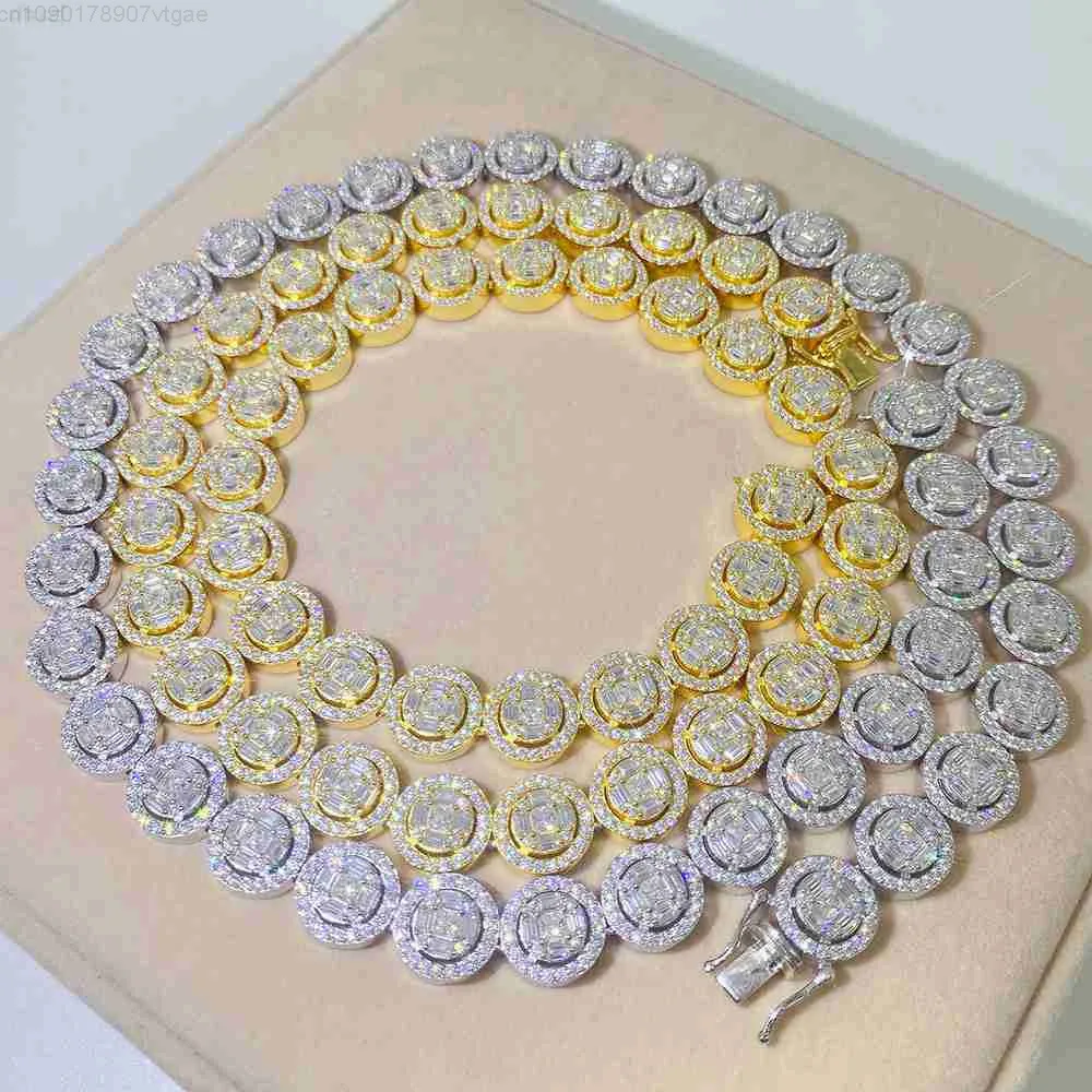 

Dropshipping Customizable 13mm24 "cuban Chain 6" Bracelet S925 Moissanite Gold Plated Jewelry Men Fine Jewelry