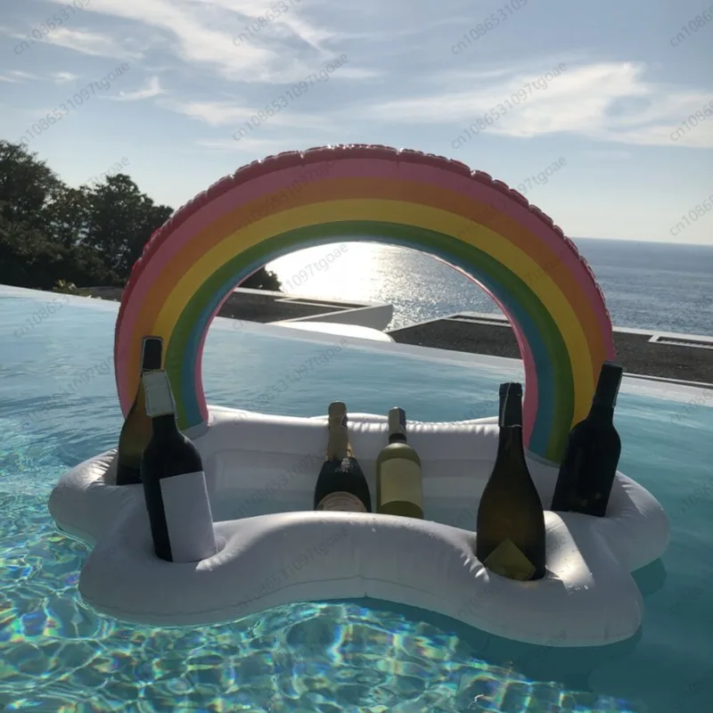 Rainbow Baby Swimming Ring Inflatable Pool Ring Float Swimming Ring For Adult Kids Pool Party Water Toys Swim Rings Dropshipping