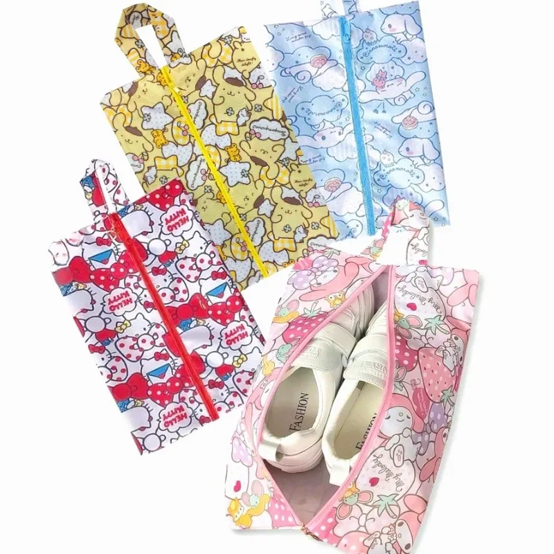 

Сумки для обуви Sanrio Hello Kitty из оксфордской ткани: милые, вместительные, пыле- и водонепроницаемые, для путешествий и повседневного использования для девочек-фанаток