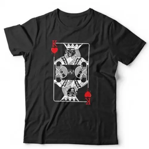 King DJ Tshirt Unisex Mixing Deejay Disk Jockey Vinyl Records Hearts Cards Music