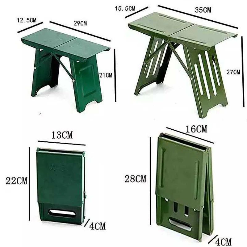 Outdoor Folding Stool, Conveniente Mini Aço Banquetas Pesca, Train Lightweight, portátil Mazar Seat, Cadeira dobrável acampamento, Turismo