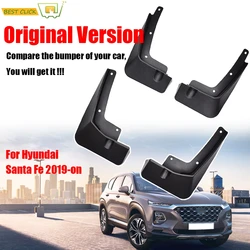 Set Molded Mud Flaps For Hyundai Santa Fe TM 2019-2023 Mudflaps Splash Guards Mud Flap Mudguards Fender Front Rear 2018 XL