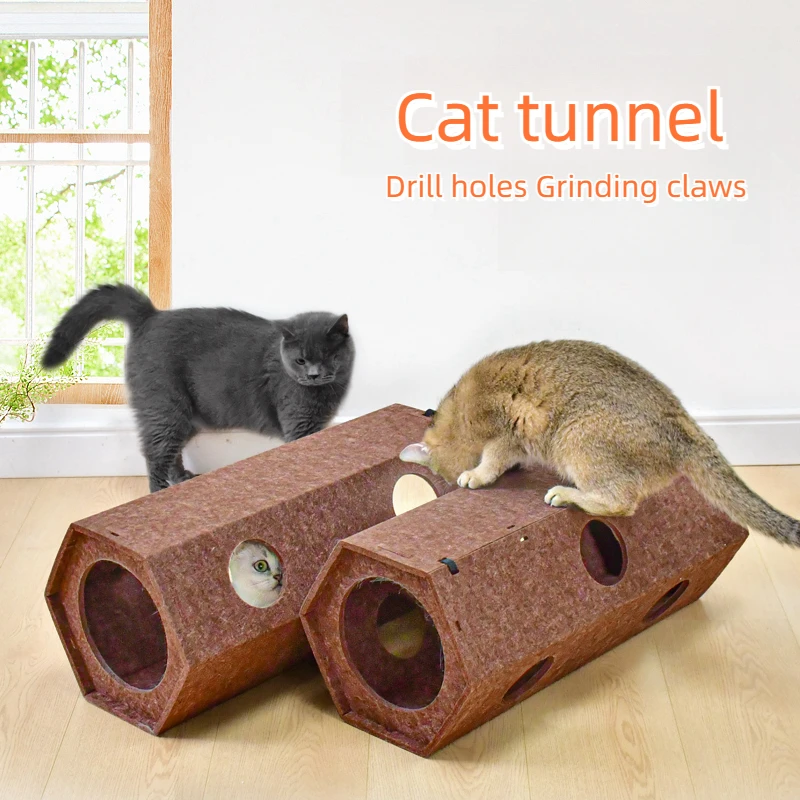 Pet Cat Tunnel Tube Toys foldable Tunnels for Indoor Cats Kitten Play Tube