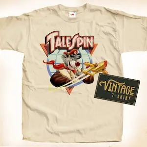 Tale Spin V1 T shirt Tee Natural Vintage Cotton Movie Poster Beige All Sizes