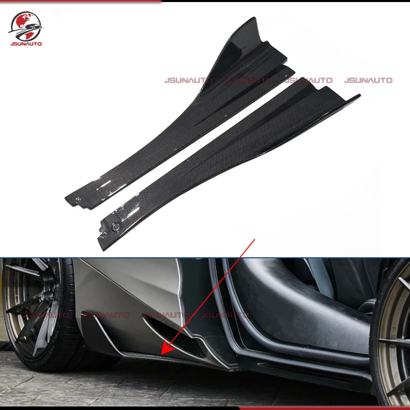 

Для McLaren 720S Боковые юбки из углеродного волокна V-образный стиль Модифицированный гоночный комплект Боковая панель дверной педали Премиум карбоновая отделка для 720s
