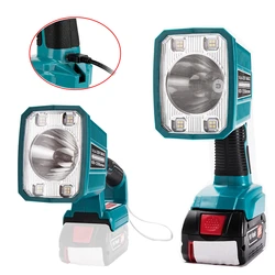 Spotlights Work Light 18w For Bosch 18V Li-Ion Battery Flashlight with USB Outdoor Lighting Portable LED Lamp (NO Battery)