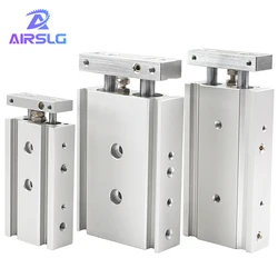 CXSM Series Stainless Steel Dual Rod Double Shaft Pneumatic Air Cylinder 10x10 10x20 10x30 10x4010x50 10x60 10x70