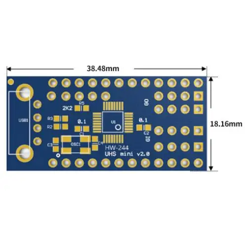 Mini USB Host Shield 2.0 ADK SLR Development Board Tool Compatible Expansion Module SPI Interface Support for Google for Arduino