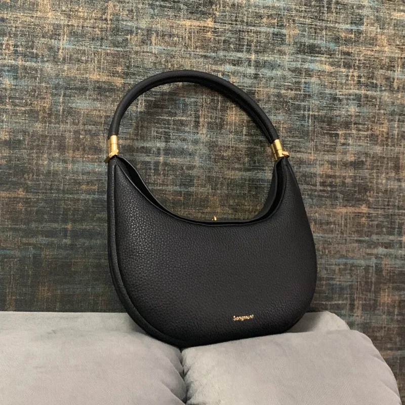

Light Luxury High-end Crescent Bags Fashion Brand Designer Commuter Handbag High-quality Genuine Leather Versatile Shoulder Bags