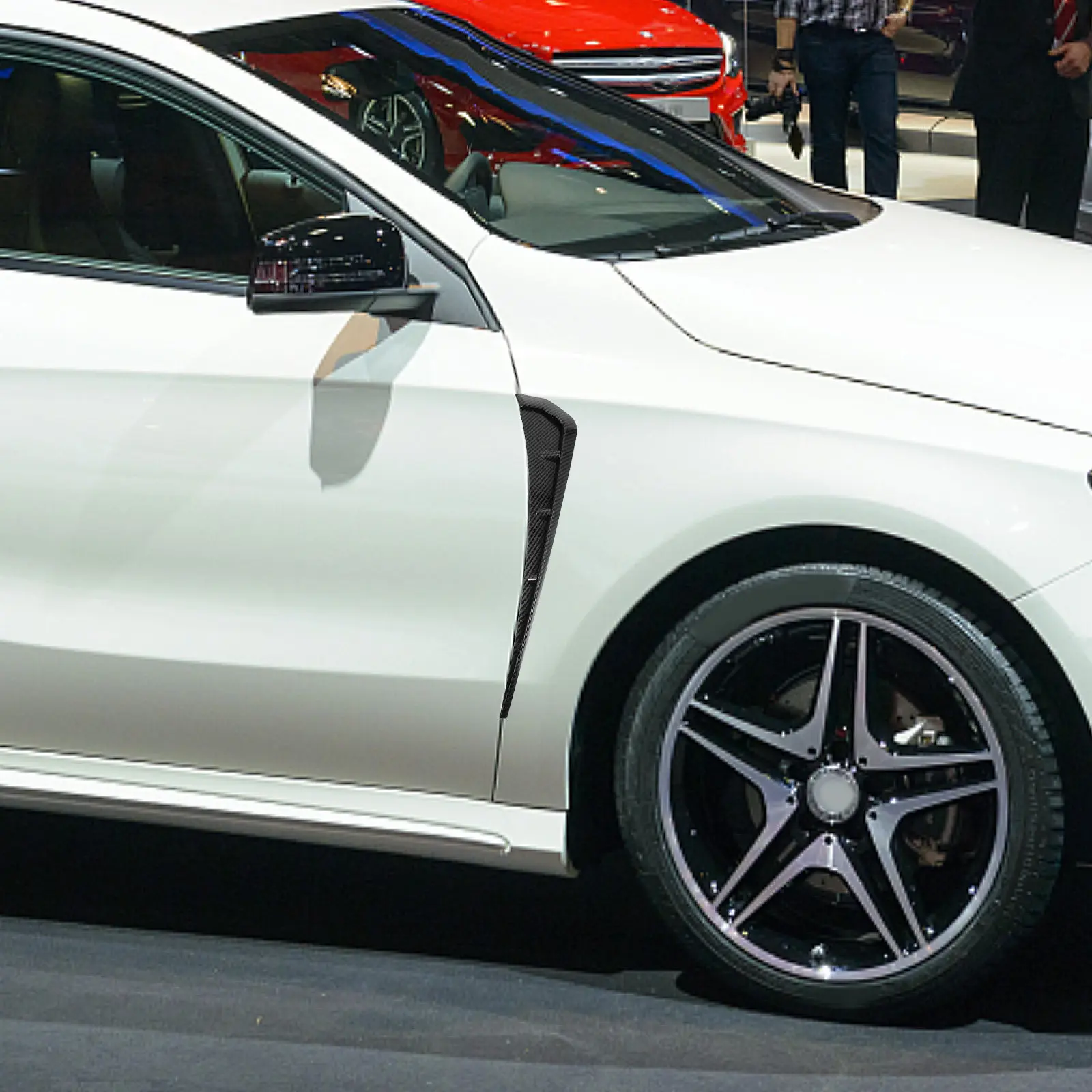 

1 пара наклеек-спойлеров на боковые вентиляционные отверстия, под карбон, водонепроницаемые, с защитой от солнца, легко клеятся и снимаются без остатка, декор для боковых вентиляционных отверстий автомобиля