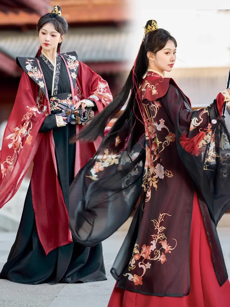 

Платье ханьфу, женское древнее китайское традиционное ханьфу, женский костюм для косплея на Хэллоуин, вечерние костюмы ханьфу, красный, черный, белый цвет, большие размеры 4XL