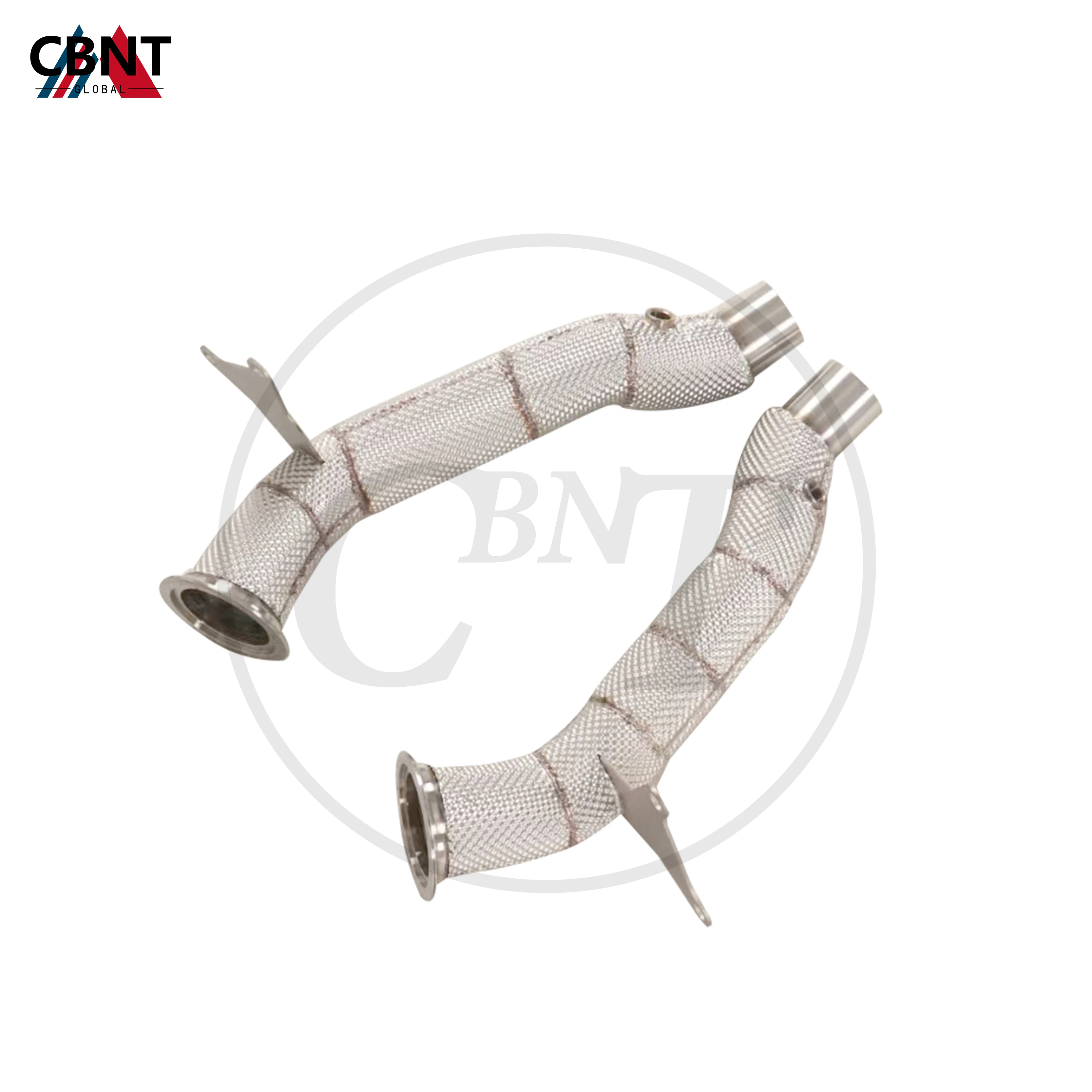 CBNT for Ferrari 458 488 F8 4.5L Exhaust-headers Catted/Catless Downpipe with Heat Shield Tuning Performance Exhaust Pipe System