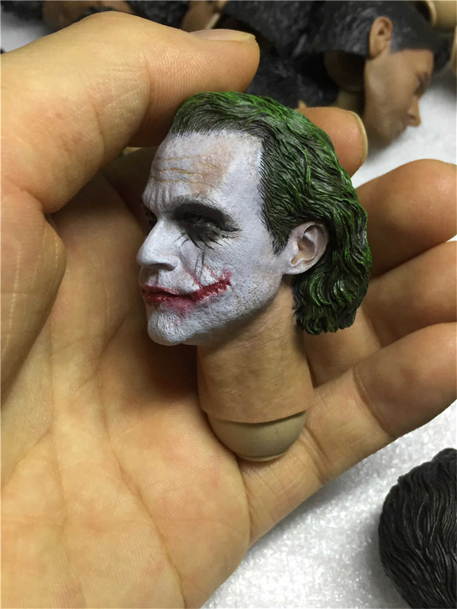 1/6 MJ12 Clown Heath Ledger หัว Sculpt รุ่น Fit สำหรับ12 ''ตุ๊กตาขยับแขนขาได้ Body