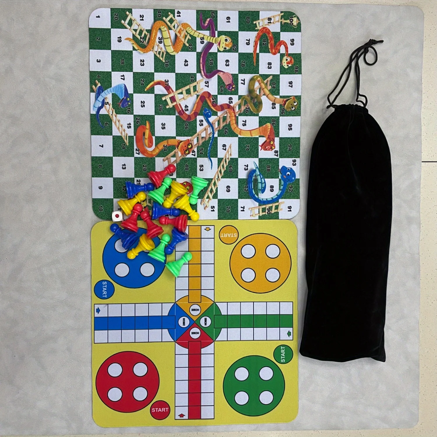 2 in 1/ 9.45in Permainan Inter - Board Game Ludo ulasan dan harga