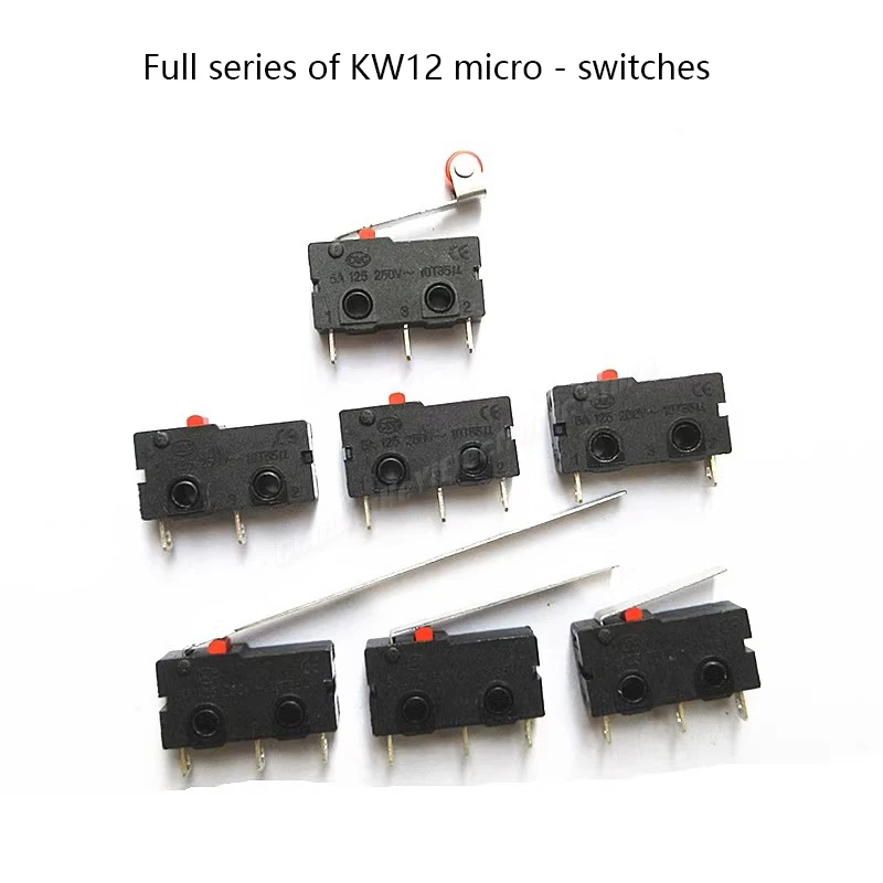 10 قطعة/الوحدة KW12-A/C/D/N-1/2 التبديل الجزئي قطب مستقيم مقبض بكرة الفطر رئيس NO NC 2/3Pin 16/21/25/28/55 مللي متر 5A 125V 250V #2