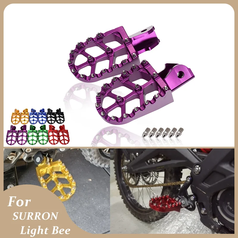 

Motocross Footpegs For Surron Light Bee S X CNC Foot Pegs Rests Pedals Pad Sur-Ron Sur Ron Electric Dirt Pit Bike