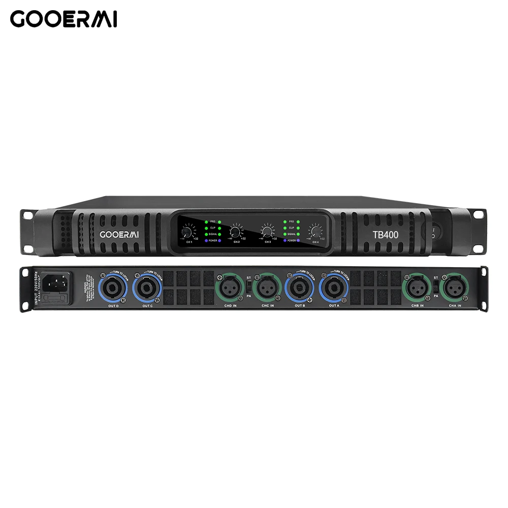 Gooermi 2/4 High-Quality 4 Channel Digital Power Amplifier Metal Sound Quality Subwoofer Amplifier Audio For Speaker Stage