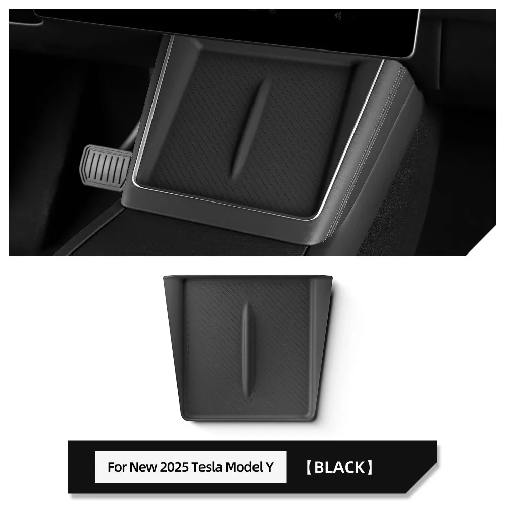 Wireless Charge Pad For Tesla Model Y LAUNCH 2025 Juniper Plaid Center Console Charging Station Mat Silicone Protector Anti-skid