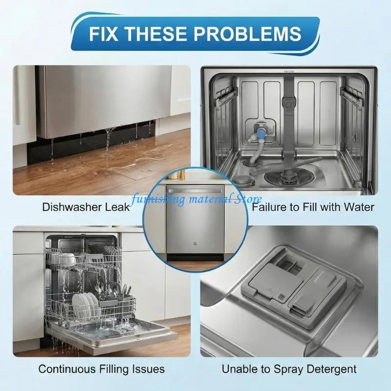 

Y5GD Plastic Water Inlet Valves Assembly WD15X26078 Plastic Dishwasher Inlet Valves Replaceable Models AP6986683 Enduring