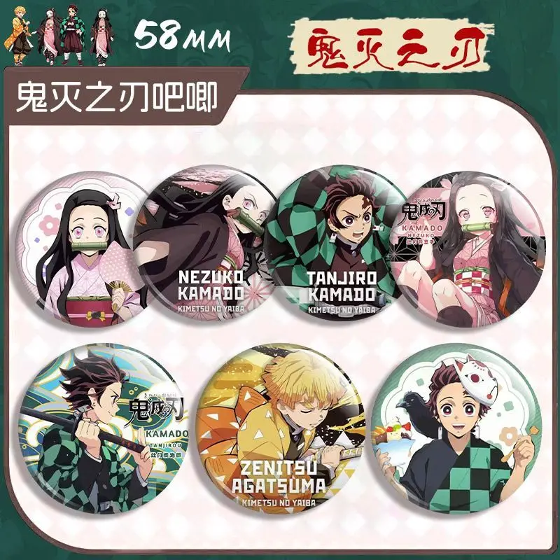 New Demon Slayer: Kimetsu no Yaiba cute Nezuko Tanjiro anime peripherals badge brooch cartoon character clothing decoration gift