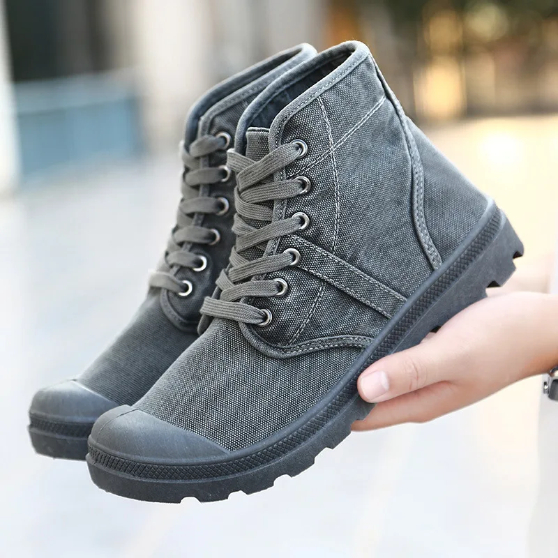 Autumn Early Winter Boots Men Canvas Shoes High top Casual Shoes Fashion Men\'s Boots Male Brand Ankle Botas A215