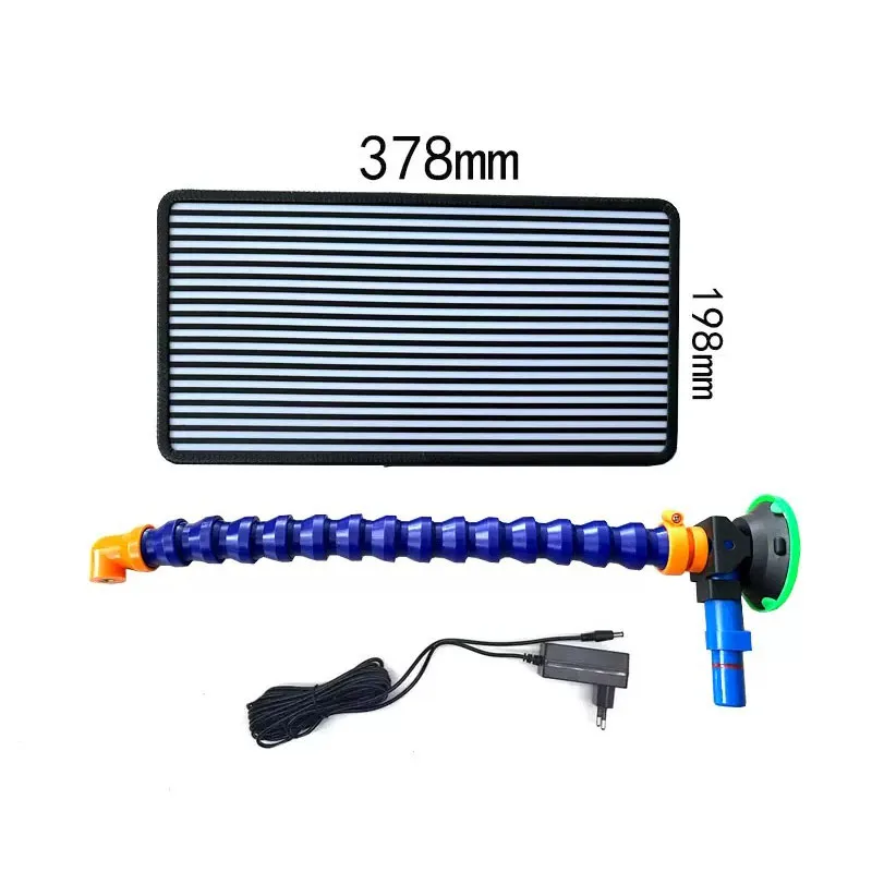 Car Dent Repair Tool 6‑Color Adjustable LED Leveling Light Stripe Board Lamp With Pump Suction Cup & Bend Pipe Bracket