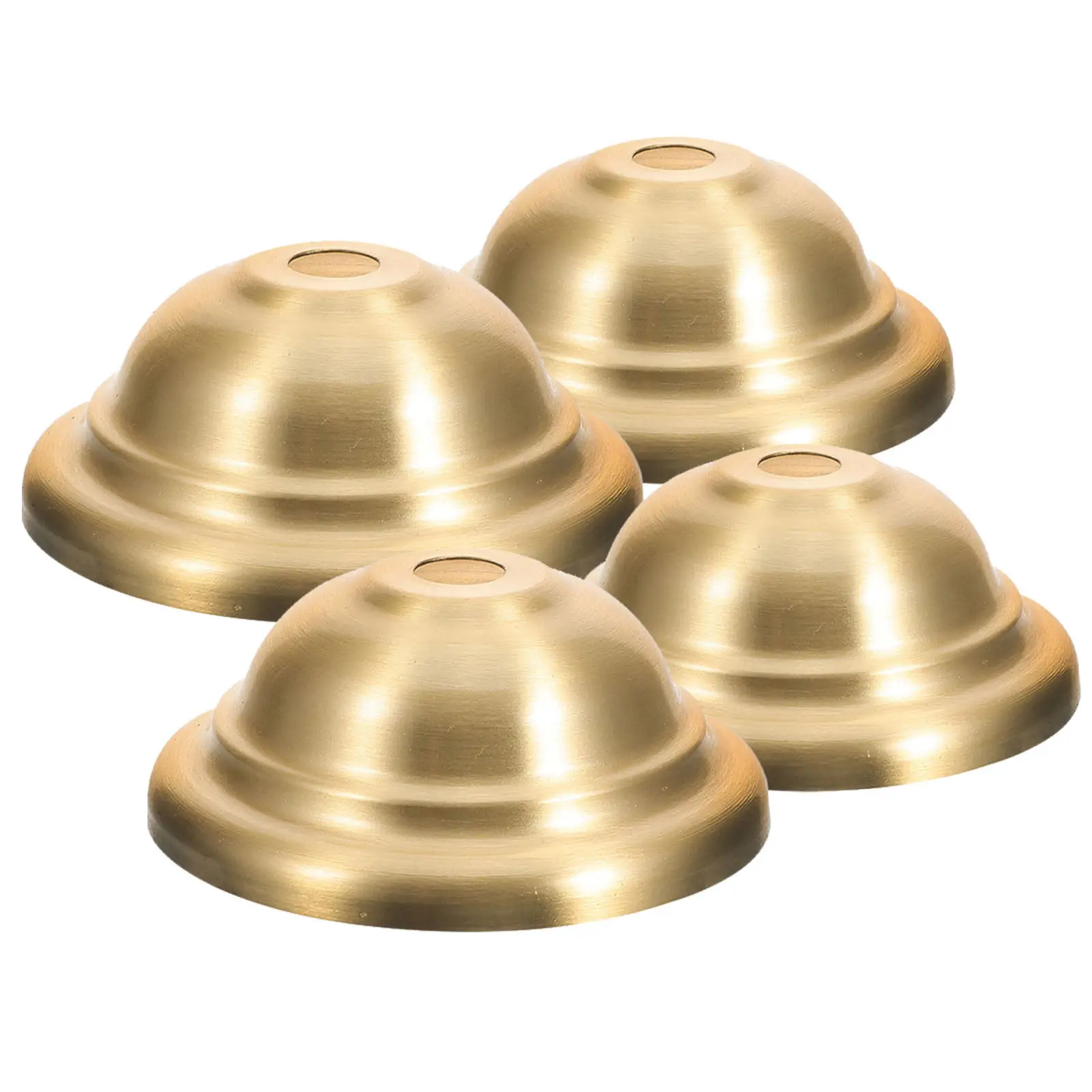 

4Pcs Pure Brass Ceiling Light Base Dual Tier Lamp Plate Large Canopy Cover Pendant Lighting Accessories 7x7x2.8cm
