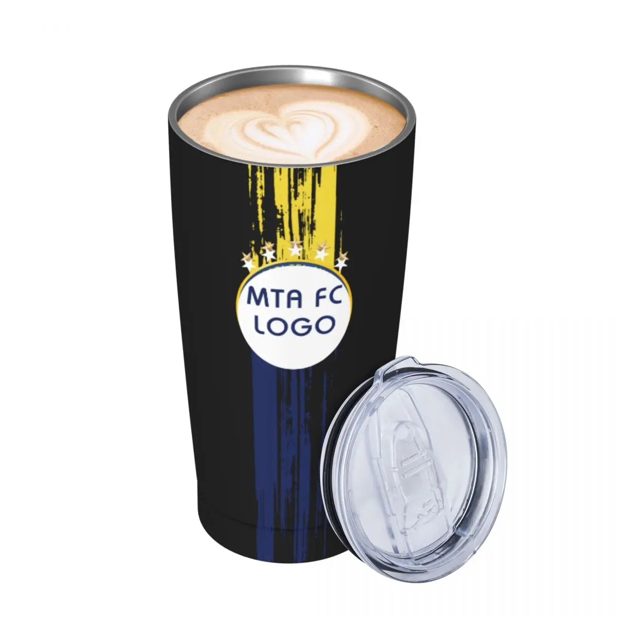 Maccabi Tel Aviv Insulated Tumbler Tumbler with Lids and Straws Stainless Steel Vacuum Insulated Travel Mug Coffee Cup