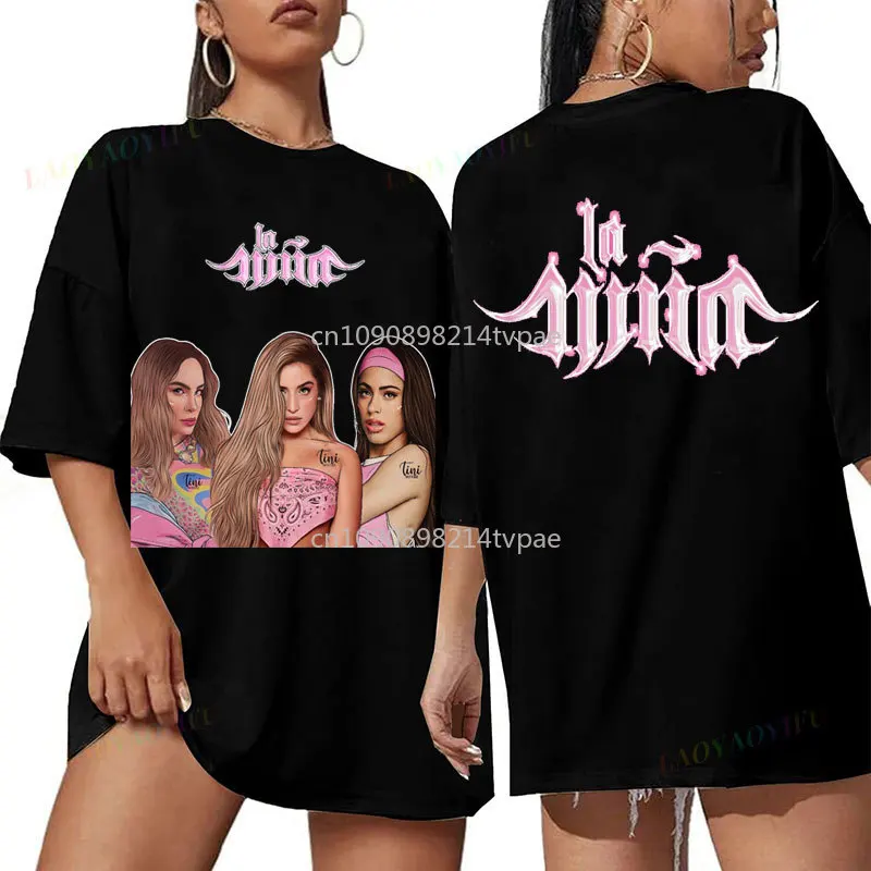 Lola Indigo Camiseta Two Side Printed World Tour T Shirt Camisa Fan Gifts Humor Spain Singer Cotton O-neck Fashion Top Clothes #1