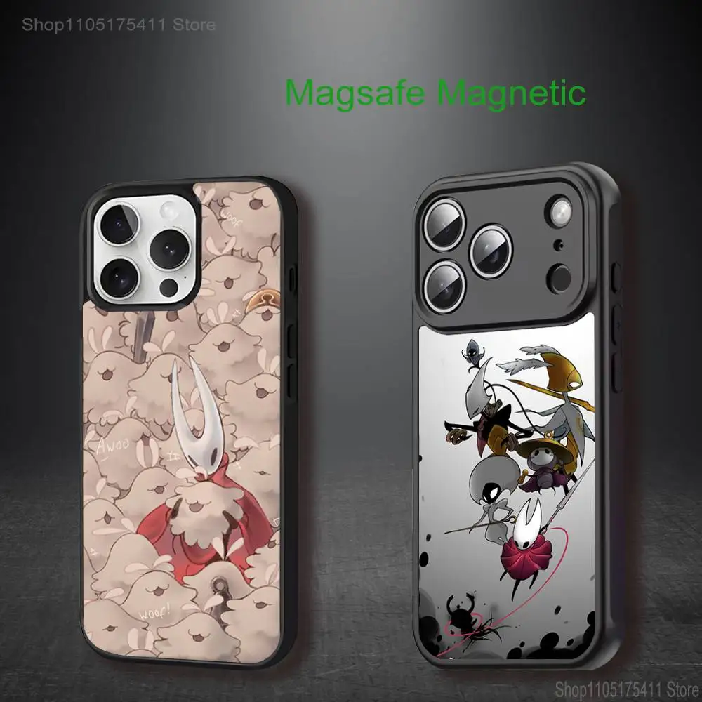 

Cool H-Hollow Knight new Phone Case For iPhone 17,16,15,14,13,12,11,Pro,Max,Plus,Mini,SE4,E Magnetic For Magsafe Wireless