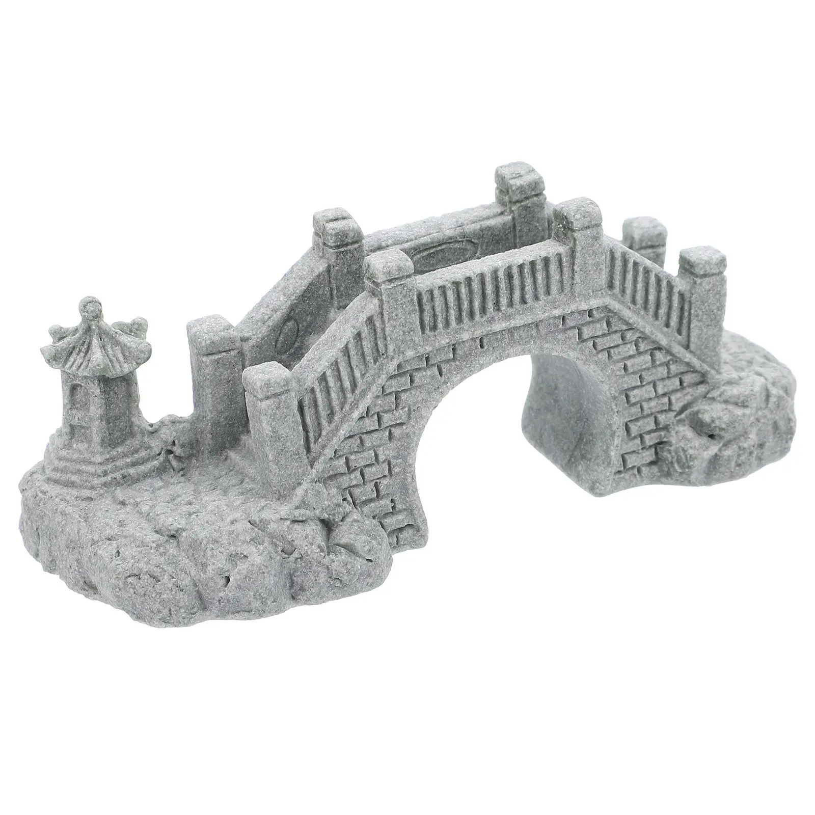 Exquisite Handcrafted Sandstone Mini Bridge Decor for Terrarium Micro Landscape Pond Aquarium Bonsai Setup Stone Desktop