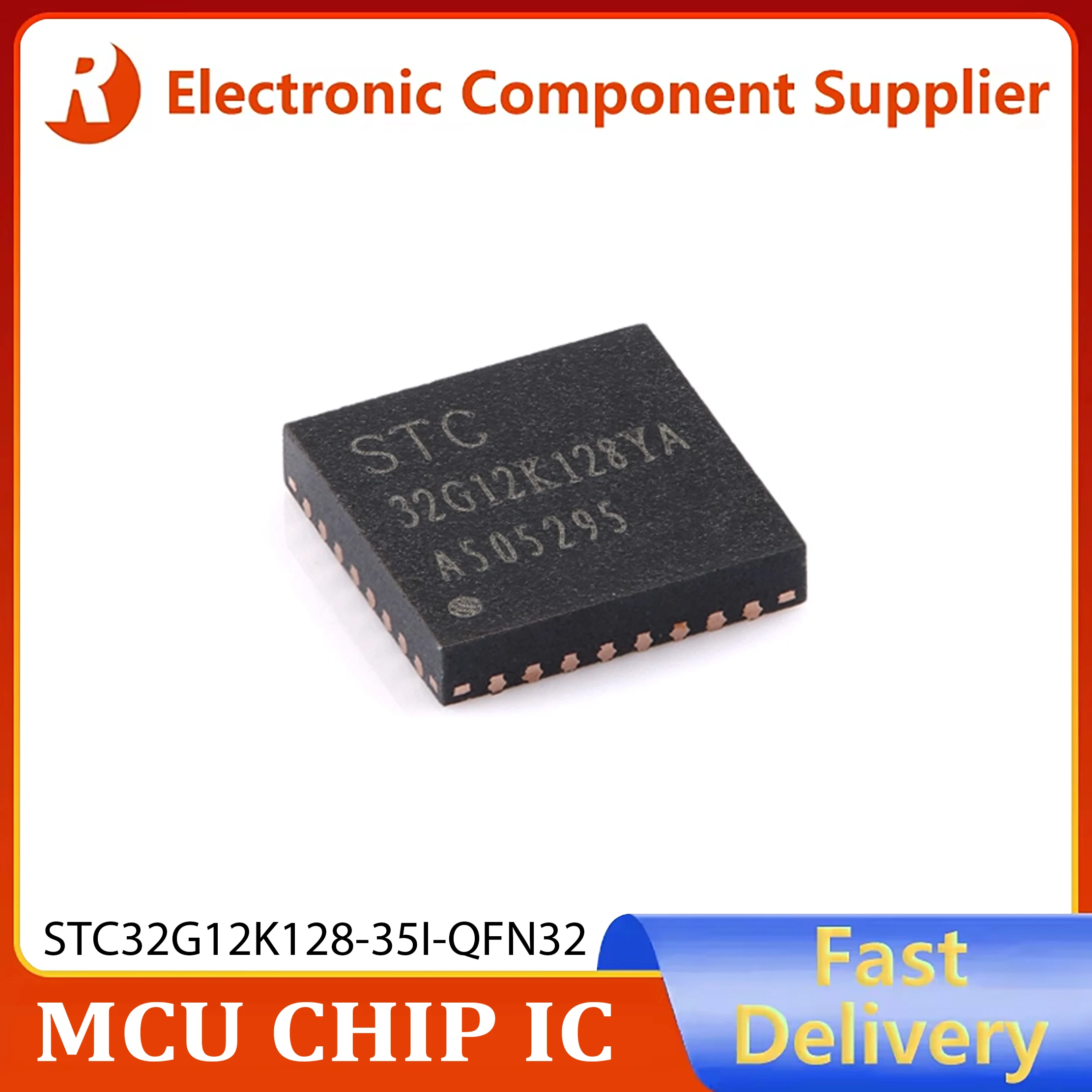 5PCS STC32G12K128-35I-QFN32 32-bit 8051 core single-chip microcomputer chip New Original In stock