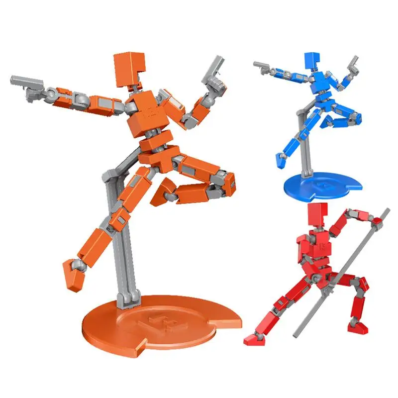 Multi-jointed Movable kids Robot 3D Printed Action Figures Dummy 13 Games children Toy girl  Kids Adults Parent-children Games