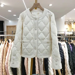 2024 Fashion Autumn Winter Small Fragrant Jacket For Women Korean Vintage O-neck Coats Elegant Fashion Outerwears