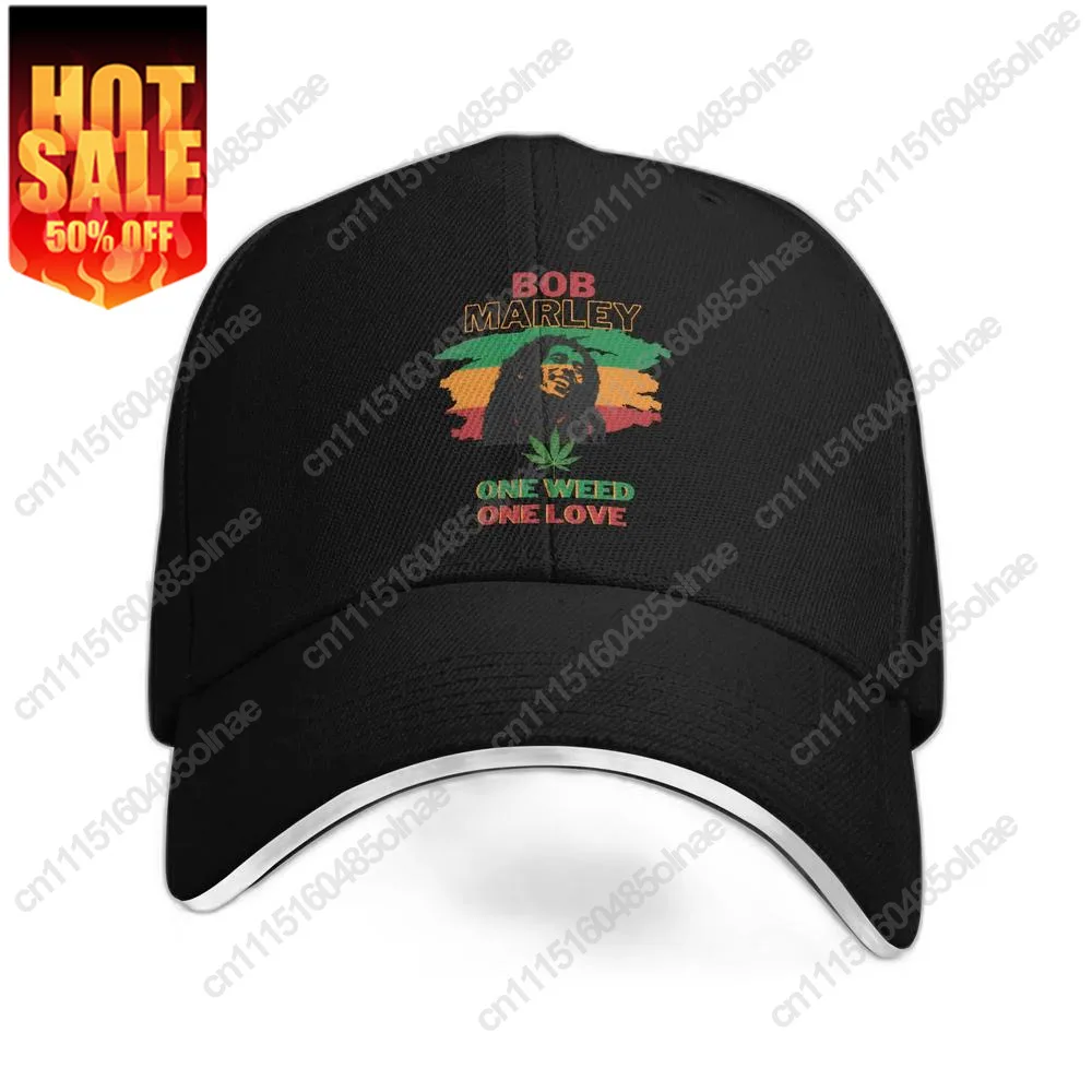 One Love Bob Marley Baseball Cap Adult Jamaica Reggae Rock Music Adjustable Dad Hat Men Women Outdoor Snapback Caps