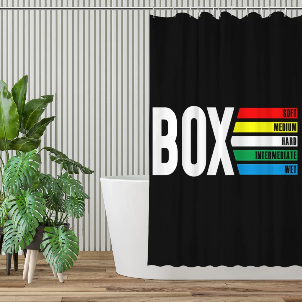 Box Tyre Compound Bathroom Shower Curtains  Waterproof Partition Curtain Designed Home Decor Accessories