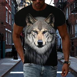 Purple Wolf 3d Pattern T-Shirt Print Men's Graphic T-Shirts Short Sleeve Tee Comfortable O Neck Tops Men Summer Clothing T-Shirt